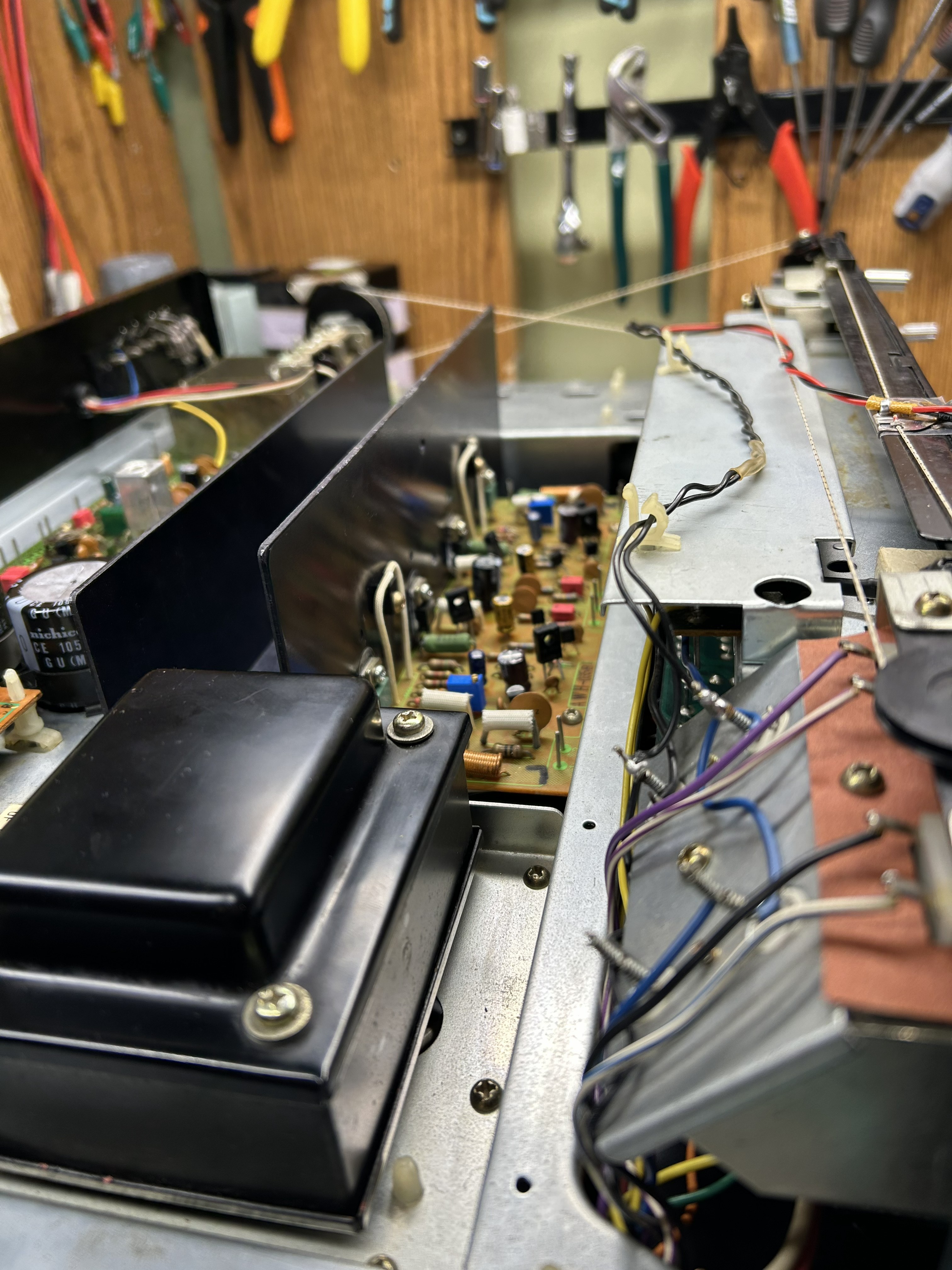 Side view of the restored Pioneer SX-535